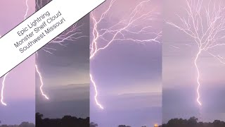 Monster Shelf Cloud & Awesome Upward Spider Lightning/Bolts - Southwest Missouri