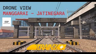 DRONE VIEW PROYEK SWITCH OVER STASIUN MANGGARAI - JATINEGARA | TRAINZ+ SIMULATOR INDONESIA