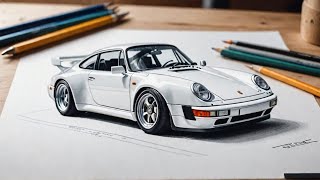 "HOW TO DRAW A PORSCHE 963 / EASY STEP BY STEP"