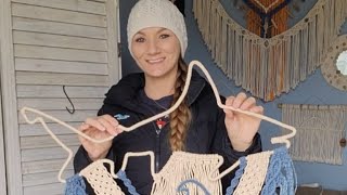 Macrame Blacktip Shark Wall Hanging 🦈 #macrame #shorts