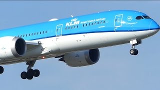 ✈KLM Boeing 787-9 Dreamliner | Windy landing at Amsterdam Schiphol