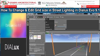 How to Change & Edit Grid size in Street Lighting in Dialux Evo 9.1(Gemini Architectural)