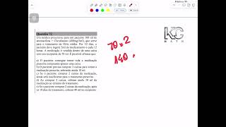 Q72 Um médico prescreveu para um paciente 100 ml deamoxacilina + Clavulanato (400mg/5ml), que serve