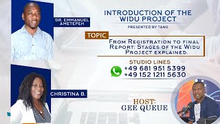 Stages  of the Widu Project explained 2021