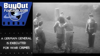 WW2 Military Newsreels 1945 German General Faces Firing Squad for War Crimes