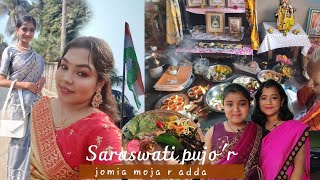 Saraswati pujo'r Jomia Moja r Adda ❤