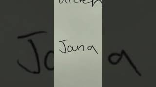 How I imagine your handwriting based off your name!