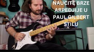 Naučite Sviranje Arpeđije Sa Preskakanjem Žica U Stilu Paul Gilbert-a