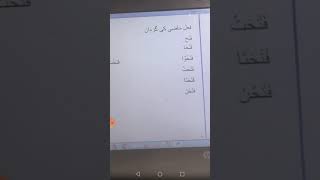 فعل ماضی کی گردان