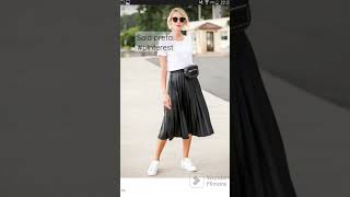 look inspiração com saia preta #saia #moda #lookdodia #rock #ideias #shortsviral