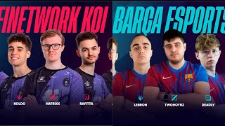 estreno de koi en super liga KOI vs BARCA esport jornada 1