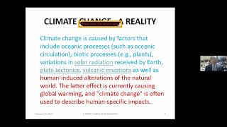 Climate Change & Geo- Hazards by Mr Sohail Kibria