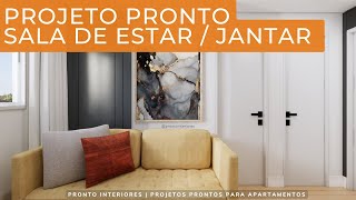 Sala estar e jantar planejada│Lunda│119 AS