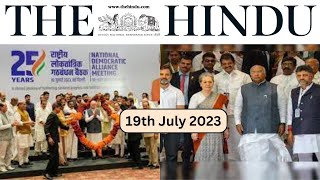 19 July 2023 | Daily Newspaper Analysis | The Hindu | #upscnewsanalysis #UPSC #ias