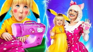 Schimbare Extremă de Look cu Gadgeturi de la TikTok! De la Pikachu la Hello Kitty!