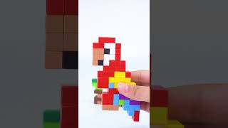 Cute Colorful Parrots 🦜🦜 | Cute Blocks #shorts