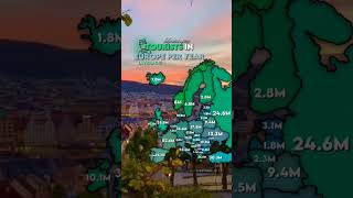 Tourists in Europe per year