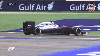 Bahrain2015 FP1 Button Spins Stops