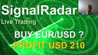 SignalRadar trading: USD 210 profit