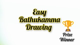 Bathukamma drawing/bathukamma festival drawing/bathukamma poster/how to draw bathukamma/easy drawing