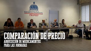 Comparación de precio - adquisición de medicamentos para las jornadas