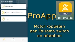 ProApp: Motor koppelen EN instellen via de ProApp