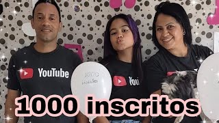 batemos 1000 inscritos......... muito obrigada❤❤❤❤