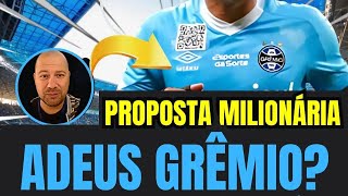 🔵⚫️⚪️ URGENTE ! TITULAR SENDO VENDIDO ? CAMISA 9 OFERECIDO!  NOTÍCIAS DO GRÊMIO HOJE