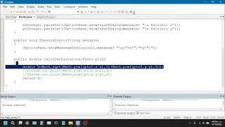 calcular la distancia entre dos puntos en java código completo