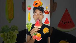 Emoji Fruits Mukbang ASMR🍉😍 #asmr #fruit #mukbang #shorts #shortvideo