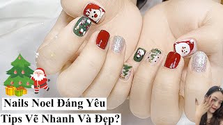 Vẽ Hoạt Tiết Nail Noel Xinh Hàn Nhật