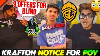 OMG...😳 KRAFTON NOTICE 🚨 SOUL MATCH POV | GOLDY BHAI | JONATHAN BGIS