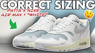 Correct Sizing - Patta x Nike Air Max 1 White Gray - Review, Sizing and Worth it? #shorts #airmax1