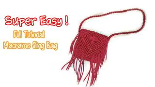 Full Tutorial Macrame Bag for Beginner, Tas Talikur untuk Pemula, DIY Bag