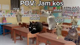 pov : Jam Kosong di Sekolah ‼️ | meme kucing | part1 |#pov #meme #kucing