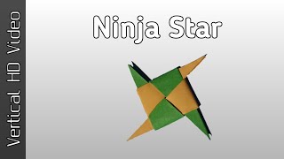 origami ninja star , how to make paper ninja star (Easy)