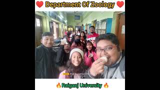 Raiganj University Zoology Department celebrating For 3rd position 🥳🎉