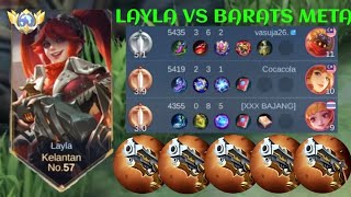 LAYLA VS BARATS❗BUILD ONE SHOT ENEMY DELETE! GAME SO HARD | build top 1 global Layla