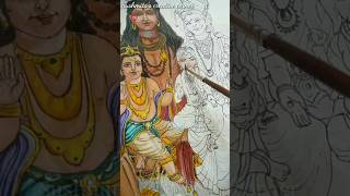 drawing Lord Shiv beautiful family 😍 #shiv #shiva #ytshorts #art #drawing #shorts #shortsfeed #like