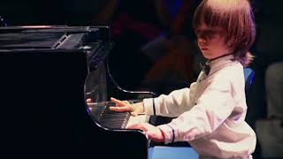 Stelios Kerasidis (5 y.o.) Bach concerto F minor with sinfonietta Athens orchestra