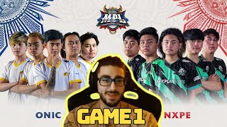 NXPE VS ONIC | PLAYOFFS DAY 1 GAME 1| MOBAZANE REACTION!