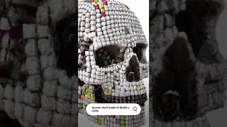 Asking AI for human skull made of Rubik’s Cube. #ai #art #short