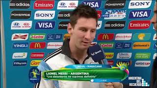 Declaraciones de Martin Demichelis, Enzo Pérez y Lionel Messi luego de perder vs Alemania (2014)