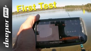 First time using the deeper pro plus fish finder