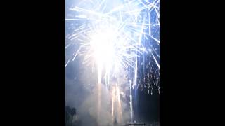 The final fireworks of Golden Nights in Salou, Spain