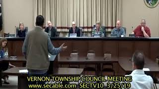 Vernon Township Council Meeting 3 25 19