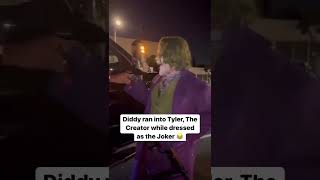 Diddy ran into Tyler the creator in his joker costume 😂#shorts #shortsfeed