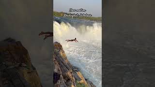 Slow Motion of Bhedaghat#jabalpur #jump #risk #bhedaghat #adventure #waterfall #shorts #narmada