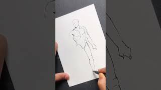 superman anatomy drawing #lineart #lineartwork #shortfeed #sketch #anatomy #figuredrawing