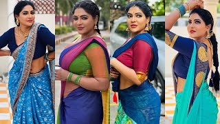 baakiyalakshmi serial actress reshma pasupuleti glamorous hot photoshoot video🤑💙😲